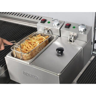 Twin Tank Twin Basket Countertop Fryer 2x 3Ltr- Apuro DB203-A