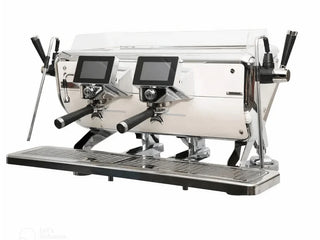 Astoria Barista Attitude Tempesta White with Trims - 2 Group Commercial Espresso Machine - Chrome