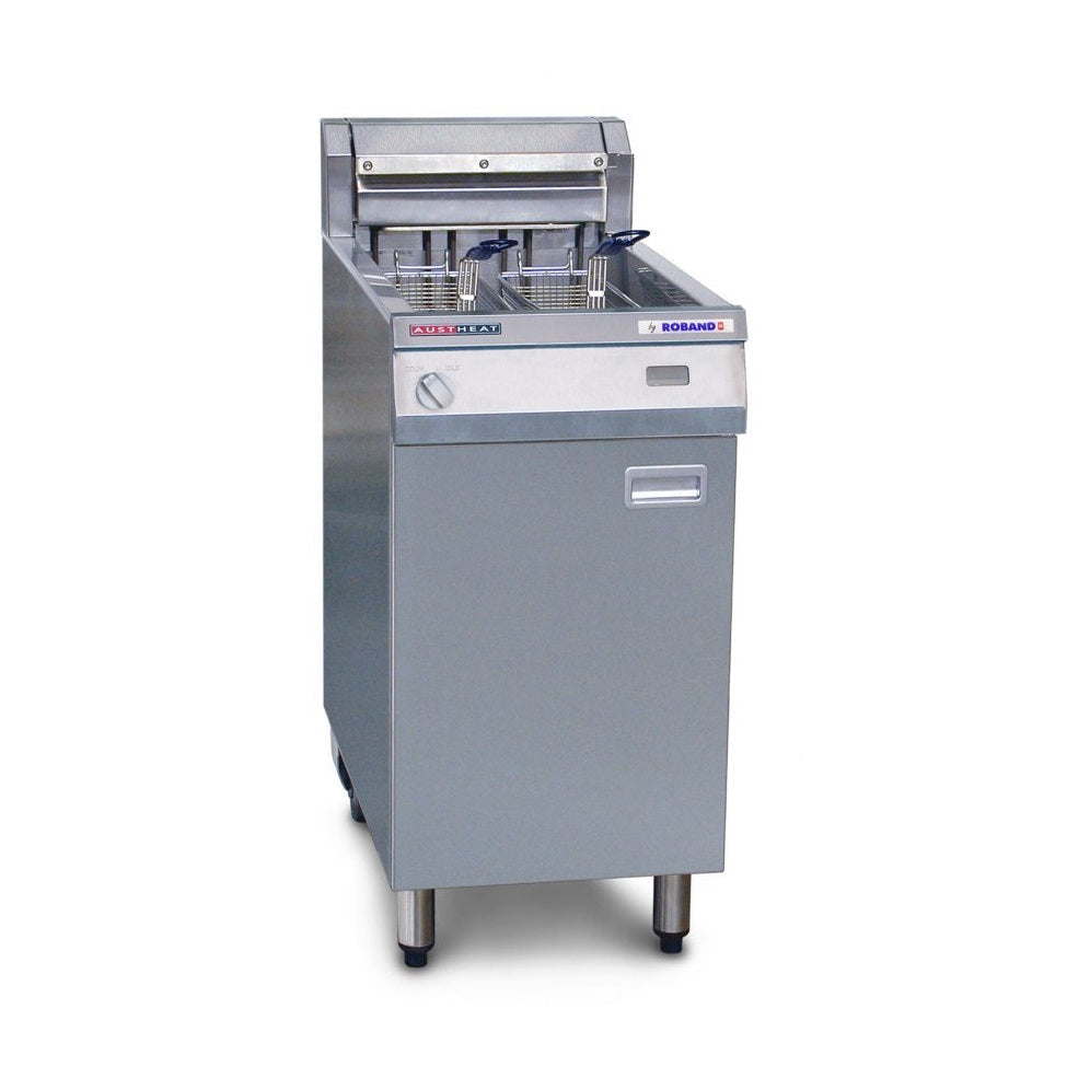 Austheat Freestanding Electric Fryer rapid recovery, 2 baskets- AustHeat RB-AF812R