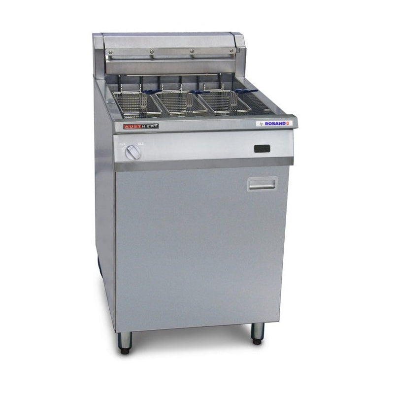 Austheat Freestanding Electric Fryer rapid recovery, 3 baskets- AustHeat RB-AF813R