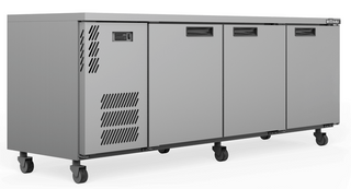 Williams Boronia 3 Solid Door Back Bar Fridge - Stainless Steel HB3USSHC