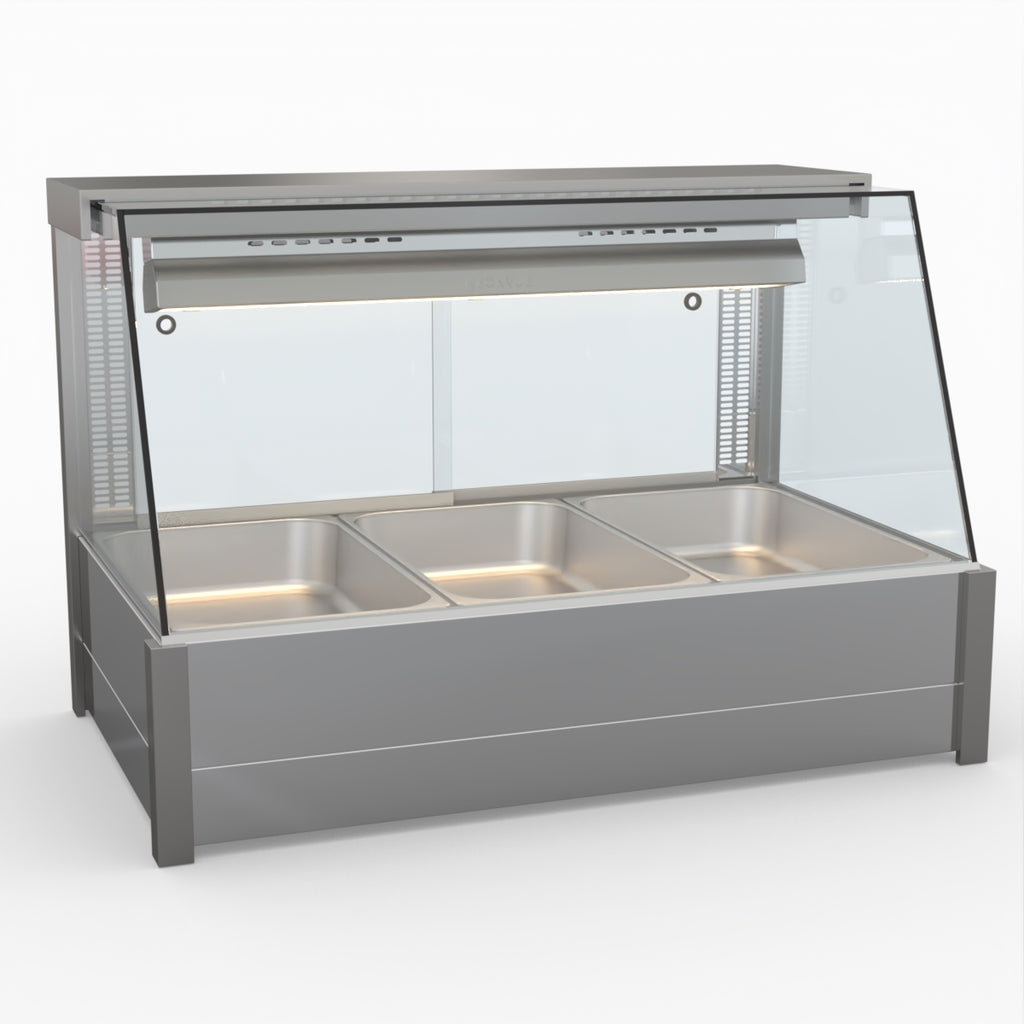 Angled Countertop Wet and Dry Bain Marie - Bonvue BM11TC