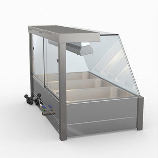 Angled Countertop Wet and Dry Bain Marie - Bonvue BM11TC