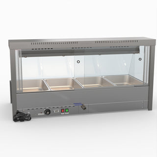 Angled Countertop Wet and Dry Bain Marie - Bonvue BM14TC