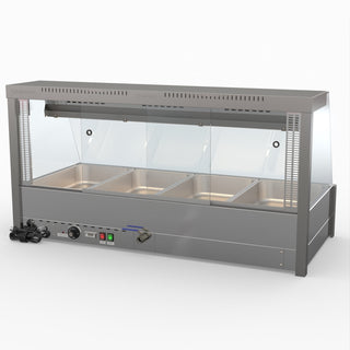 Angled Countertop Wet and Dry Bain Marie - Bonvue BM14TC