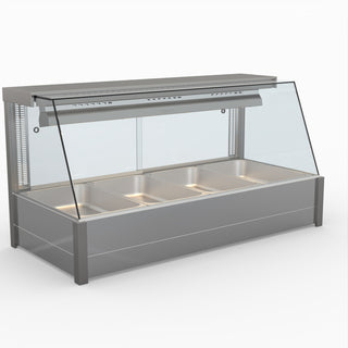 Angled Countertop Wet and Dry Bain Marie - Bonvue BM14TC