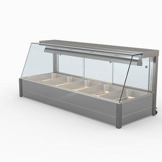 Angled Countertop Wet and Dry Bain Marie - Bonvue BM17TC