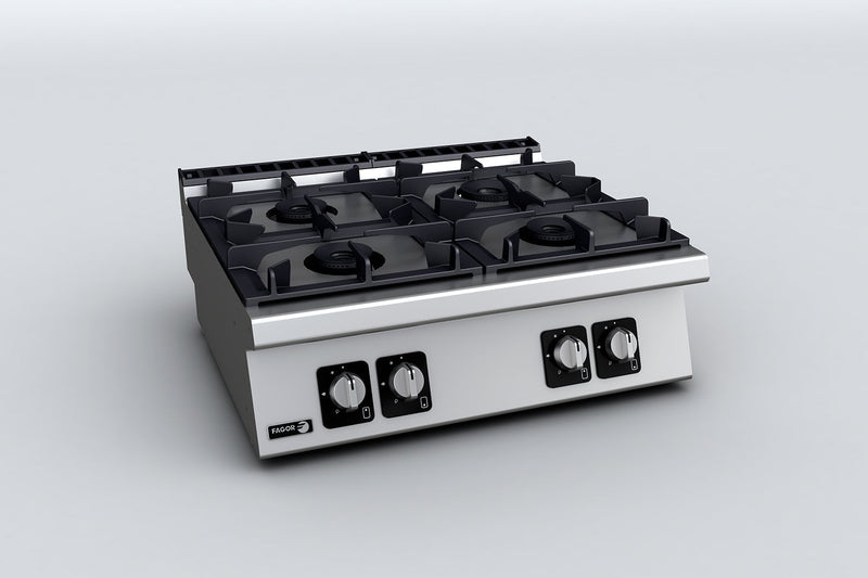 700 Series Natural Gas 4 Burner Ss Boiling Top - Fagor CG7-40H