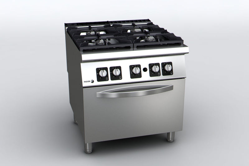 Kore 900 Series Gas 4 Burner With Gas Oven - Fagor C-G941H