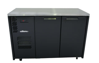 Williams Cameo 2 Solid Door Back Bar Fridge - Black HC2USBHC