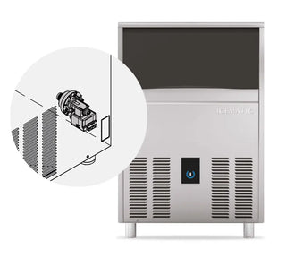ICEMATIC 46kg Self Contained Ice Machines with Removable Air Filter and Integrated Drain pump C46DP-A