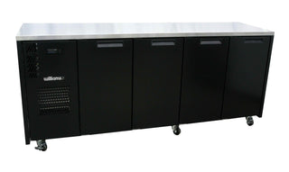 Williams Cameo 4 Solid Door Back Bar Fridge - Black HC4USBHC