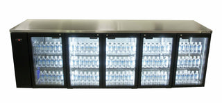 Williams Cameo - Five Door Black Colorbond Remote Back Bar Counter Display Refrigerator HC5RGB