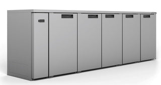 Williams Cameo - Five Door Stainless Steel Remote Back Bar Counter Display Refrigerator HC5RSS