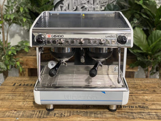Casadio Undici Compact White and - 2 Group Commercial Espresso Machine - Stainless