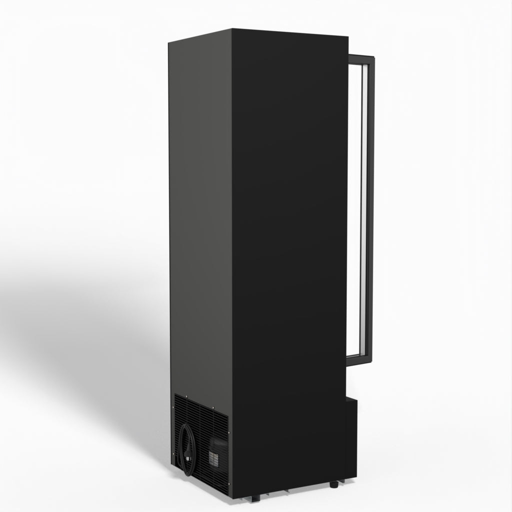 AG 274L Upright Glass Door Display/Drinks Fridge - Black DF274B