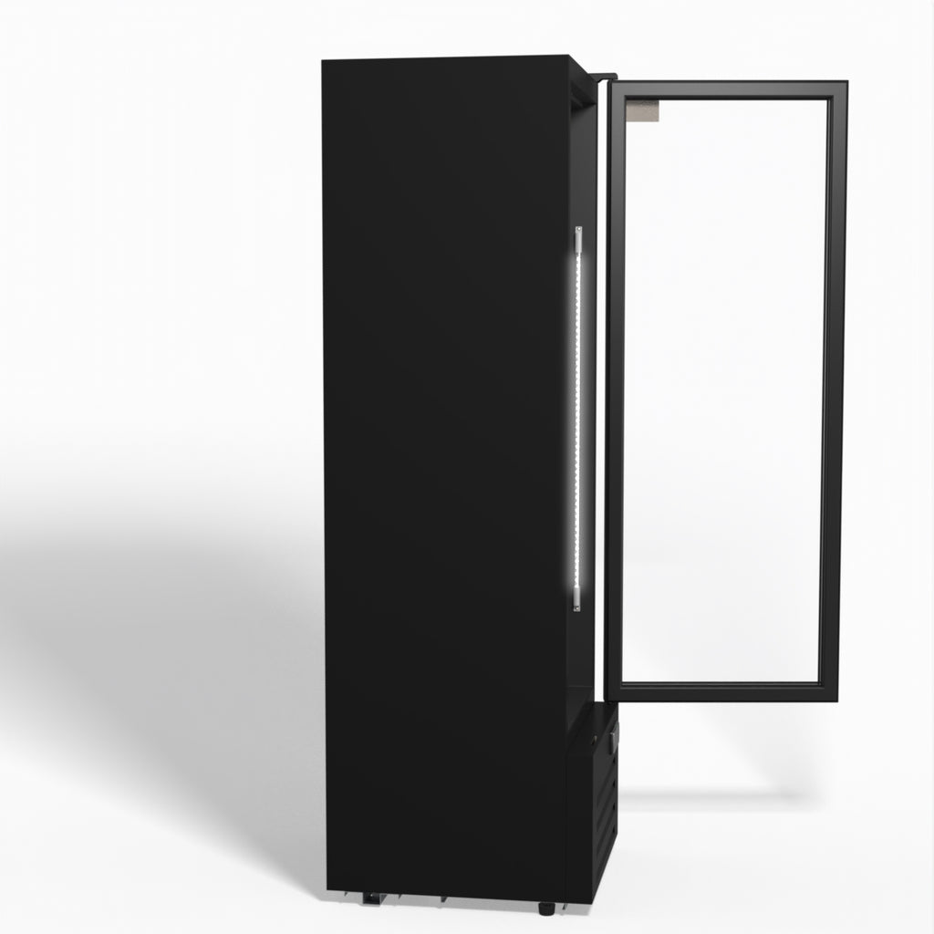 AG 274L Upright Glass Door Display/Drinks Fridge - Black DF274B