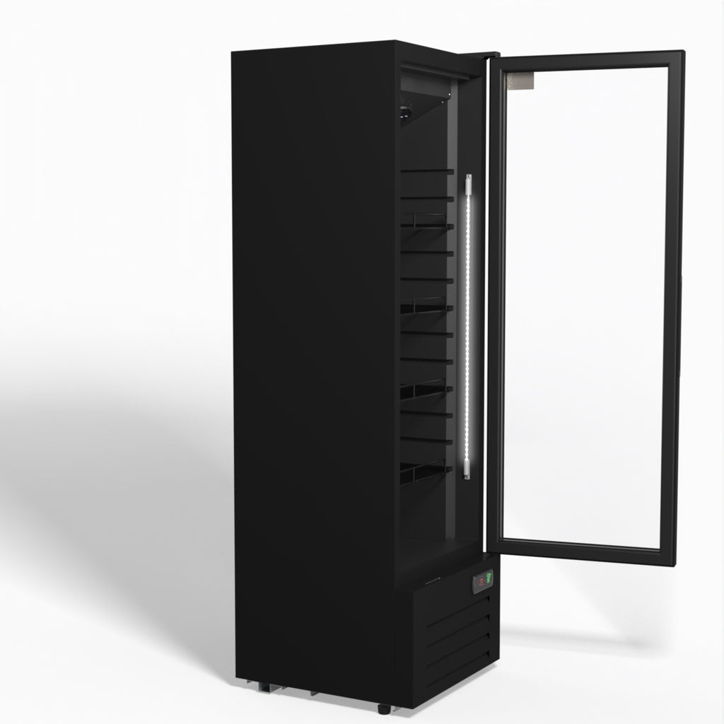 AG 274L Upright Glass Door Display/Drinks Fridge - Black DF274B