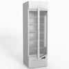 AG 383L Upright Glass Door Display/Drinks Fridge - White with Light Box DF383WL