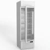 AG 383L Upright Glass Door Display/Drinks Fridge - White with Light Box DF383WL
