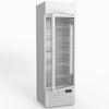 AG 383L Upright Glass Door Display/Drinks Fridge - White with Light Box DF383WL
