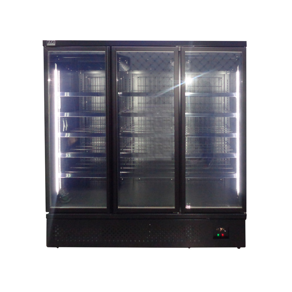 AG Supermarket Three Glass Doors Upright Display Fridge - 1539 Litre