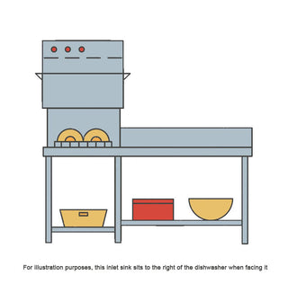 Mixrite Stainless Steel Right-Handed Dishwasher Bench Outlet - 1200mW x 600mmD WAT6120R