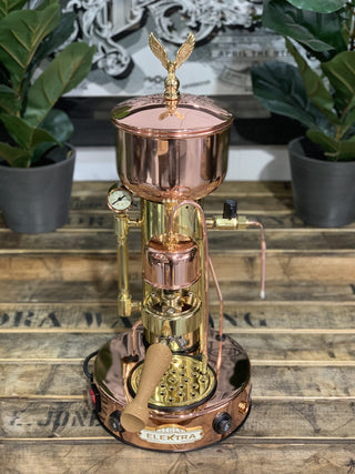 Elektra Micro Casa Semi Automatica - 1 Group Gold & Brass - Brand New