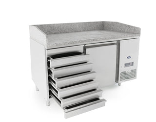 Atosa Single Door Refrigerated Pizza Table with Drawers