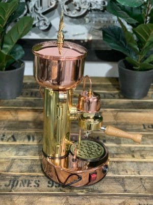 Elektra Micro Casa Semi Automatica - 1 Group - Brand New Gold &amp; Brass