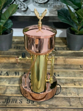Elektra Micro Casa Semi Automatica - 1 Group - Brand New Gold &amp; Brass