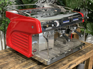 Expobar Ruggero Classic V2 - 2 Group Commercial Espresso Machine - Espresso - Brand New Red Easy Tap High Cup
