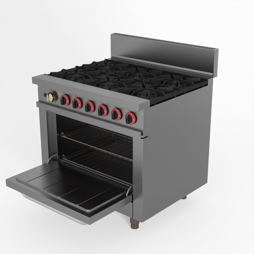 Gasmax 6 Burner With Oven Flame Failure - GasMax GBS6TSLPG