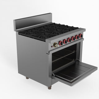 Gasmax 6 Burner With Oven Flame Failure - GasMax GBS6TS