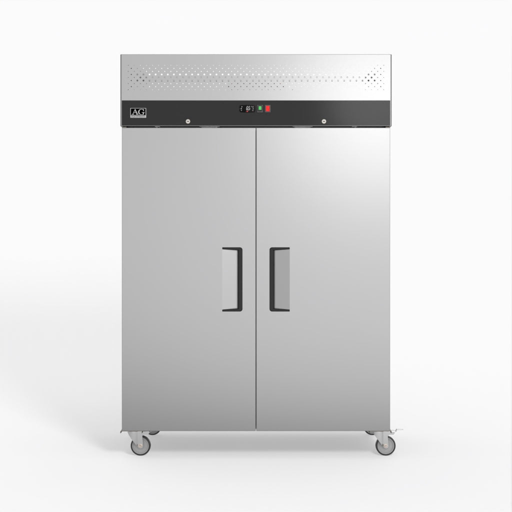 AG 1200 Litre Upright Double Door Stainless Steel Door Freezer GNX1200BT- AG Equipment AG-GNX1200BT