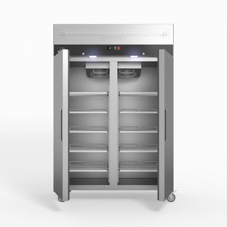 AG 1200 Litre Upright Double Door Stainless Steel Door Freezer GNX1200BT- AG Equipment AG-GNX1200BT