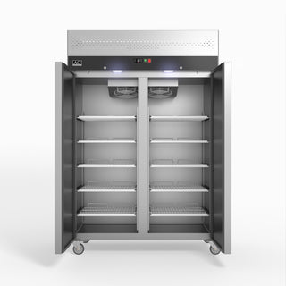 AG 1200 Litre Upright Double Door Stainless Steel Door Freezer GNX1200BT- AG Equipment AG-GNX1200BT