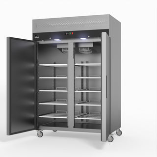 AG 1200 Litre Upright Double Door Stainless Steel Door Freezer GNX1200BT- AG Equipment AG-GNX1200BT