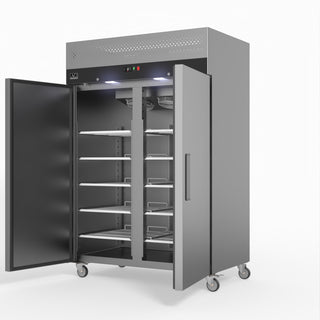 AG 1200 Litre Upright Double Door Stainless Steel Door Freezer GNX1200BT- AG Equipment AG-GNX1200BT