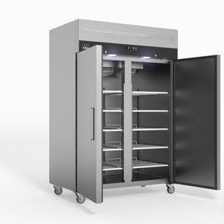 AG 1200 Litre Upright Double Door Stainless Steel Door Freezer GNX1200BT- AG Equipment AG-GNX1200BT