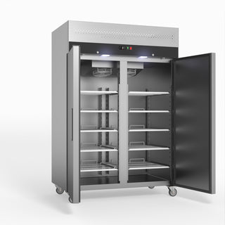 AG 1200 Litre Upright Double Door Stainless Steel Door Freezer GNX1200BT- AG Equipment AG-GNX1200BT