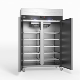 AG 1200 Litre Upright Double Door Stainless Steel Door Freezer GNX1200BT- AG Equipment AG-GNX1200BT