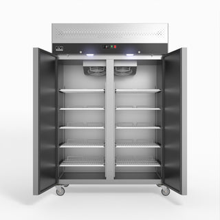 AG 1200 Litre Upright Double Door Stainless Steel Door Freezer GNX1200BT- AG Equipment AG-GNX1200BT