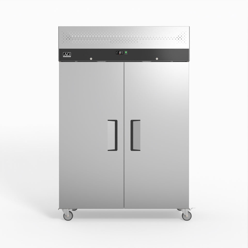 AG 1200 Litre Upright Double Door Stainless Steel Door Fridge GNX1200TN- AG Equipment AG-GNX1200TN