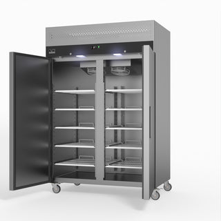 AG 1200 Litre Upright Double Door Stainless Steel Door Fridge GNX1200TN- AG Equipment AG-GNX1200TN