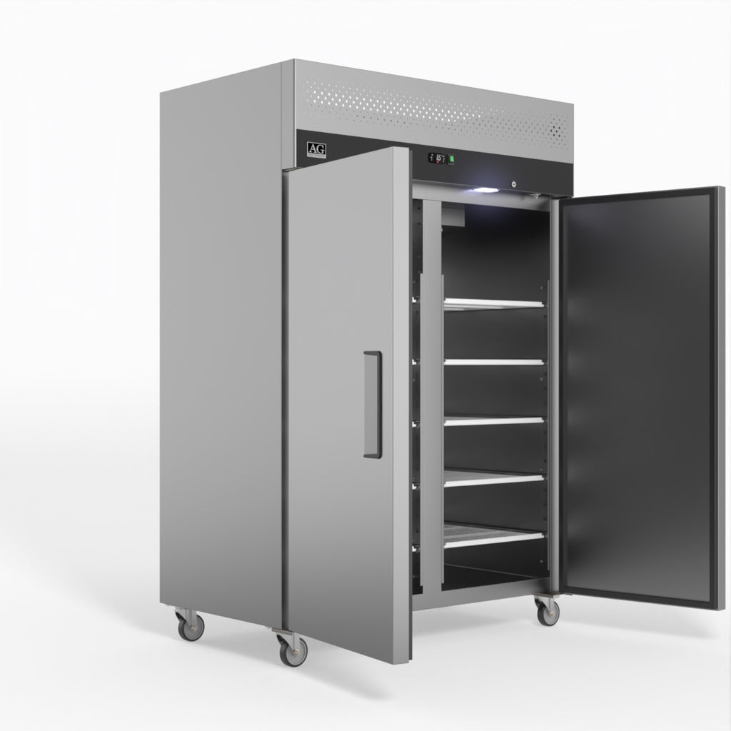 AG 1200 Litre Upright Double Door Stainless Steel Door Fridge GNX1200TN- AG Equipment AG-GNX1200TN