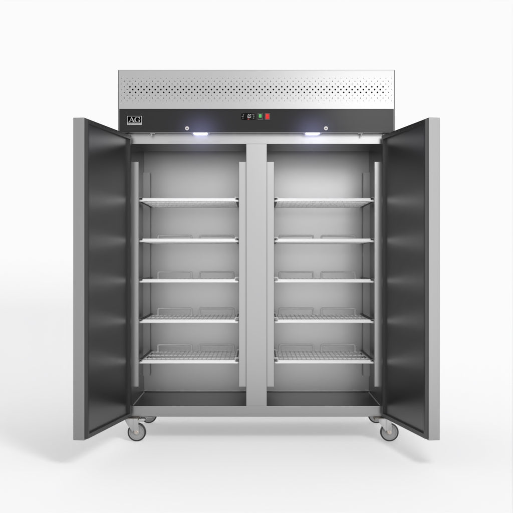 AG 1300 Litre Upright Double Door Stainless Steel Door Freezer- AG Equipment AG-GNX1400BT