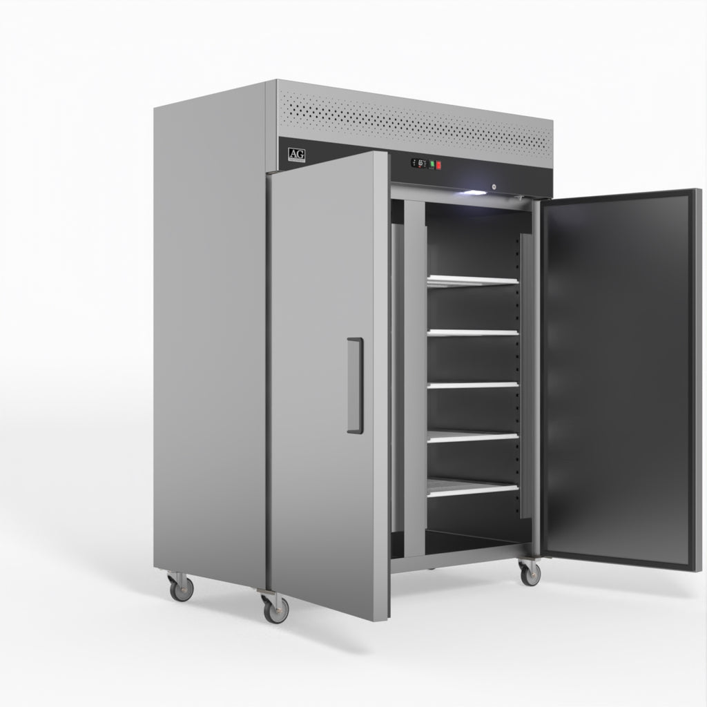 AG 1300 Litre Upright Double Door Stainless Steel Door Freezer- AG Equipment AG-GNX1400BT