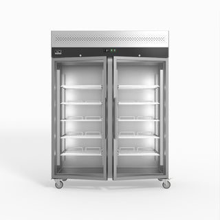 AG 1300 Litre Upright Double Glass Door Display Fridge- AG Equipment AG-GNX1400TNG