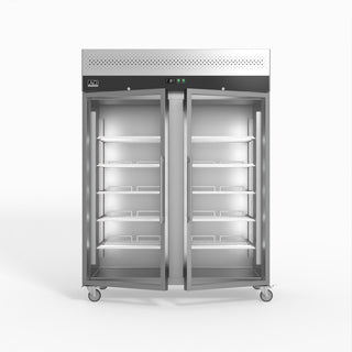 AG 1300 Litre Upright Double Glass Door Display Fridge- AG Equipment AG-GNX1400TNG